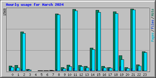 Hourly usage for March 2024